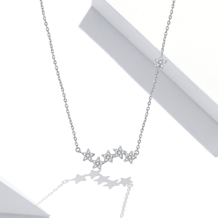 Aine Silver Star Cubic Zirconia Necklace