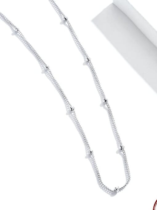Jaqueline Silver Bead Necklace