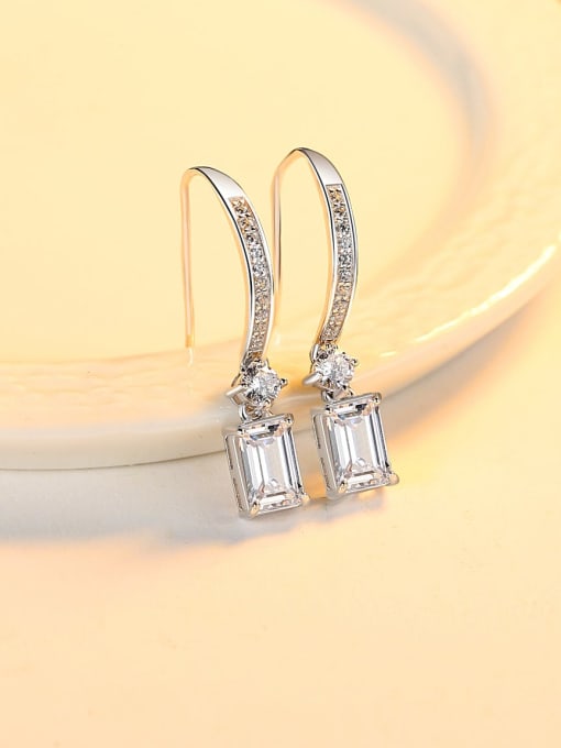 Junne Silver Cubic Zirconia Hook Earrings