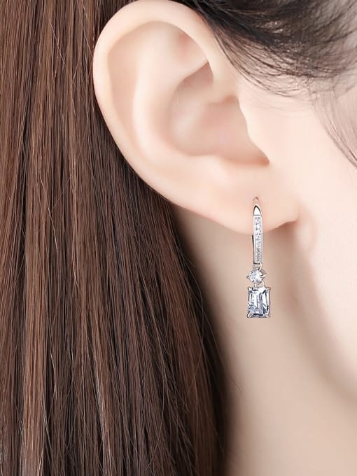 Junne Silver Cubic Zirconia Hook Earrings